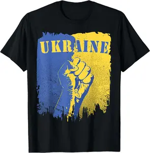 Ukrainian Flag Shirt Support Ukraine Fist Patriotic T-Shirt