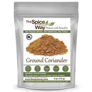 The Spice Way Pure Ground Coriander Seeds Non-GMO Flavorful for Dishes Chicken Vegetables Rice Meat Vegan Kosher Salt-Free
