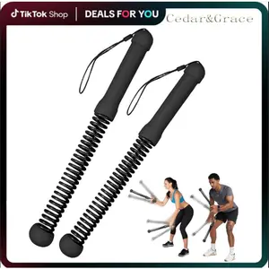 New Upgrade Weighted Cordless Battle Ropes – Quiet Ropeless Training Rope Fitness Equipment for Home Gym, Portable Exercise Battle Rope for Women & Men, Indoor & Outdoor Workouts