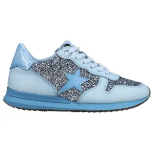 Vintage Havana Womens Splendid Glitter Lace Up Sneakers Shoes Casual - Blue