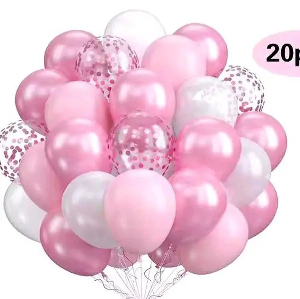 20 12IN PINK LATEX BALLOONS 20 12IN PINK LATEX BALLOONS
