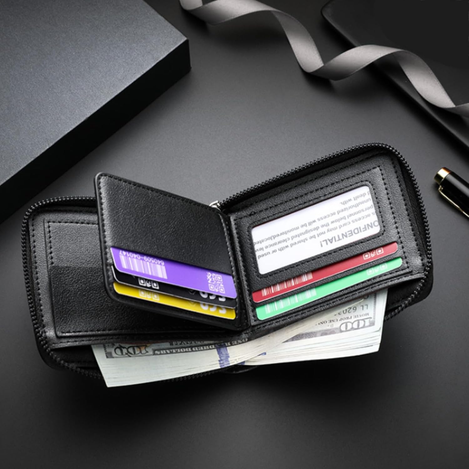 2026 New Style Casual Trendy Plain Color Card Holder,Fashionable Wallet for Daily Travel Work Commute,Credit Card Organizer