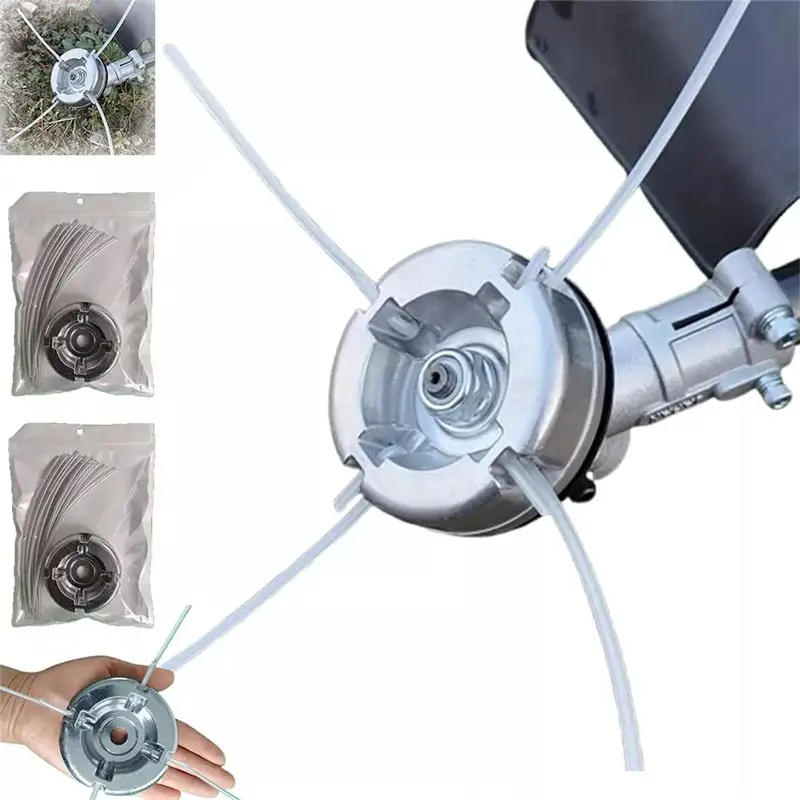 Aluminum Trimmer Head,5/8 inch/15mm Through Hole Fit String Trimmer Replacement Head,Electric Weed Eater Head Replacement Steel Wire Line Trimmer Spoo