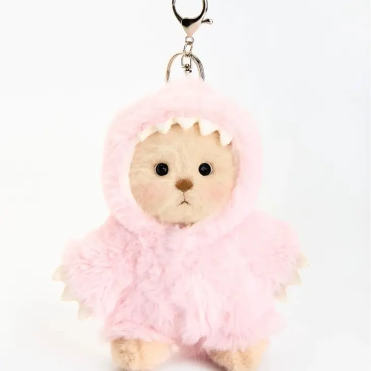 5.9 Inches Pink Dino Brown Mini Bear