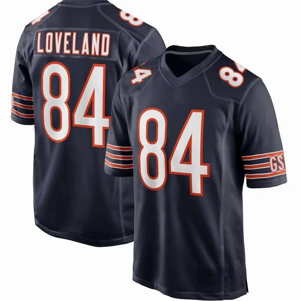 Unisex Football inspired by Chicago Loveland 84 Home Game Jersey - Black
