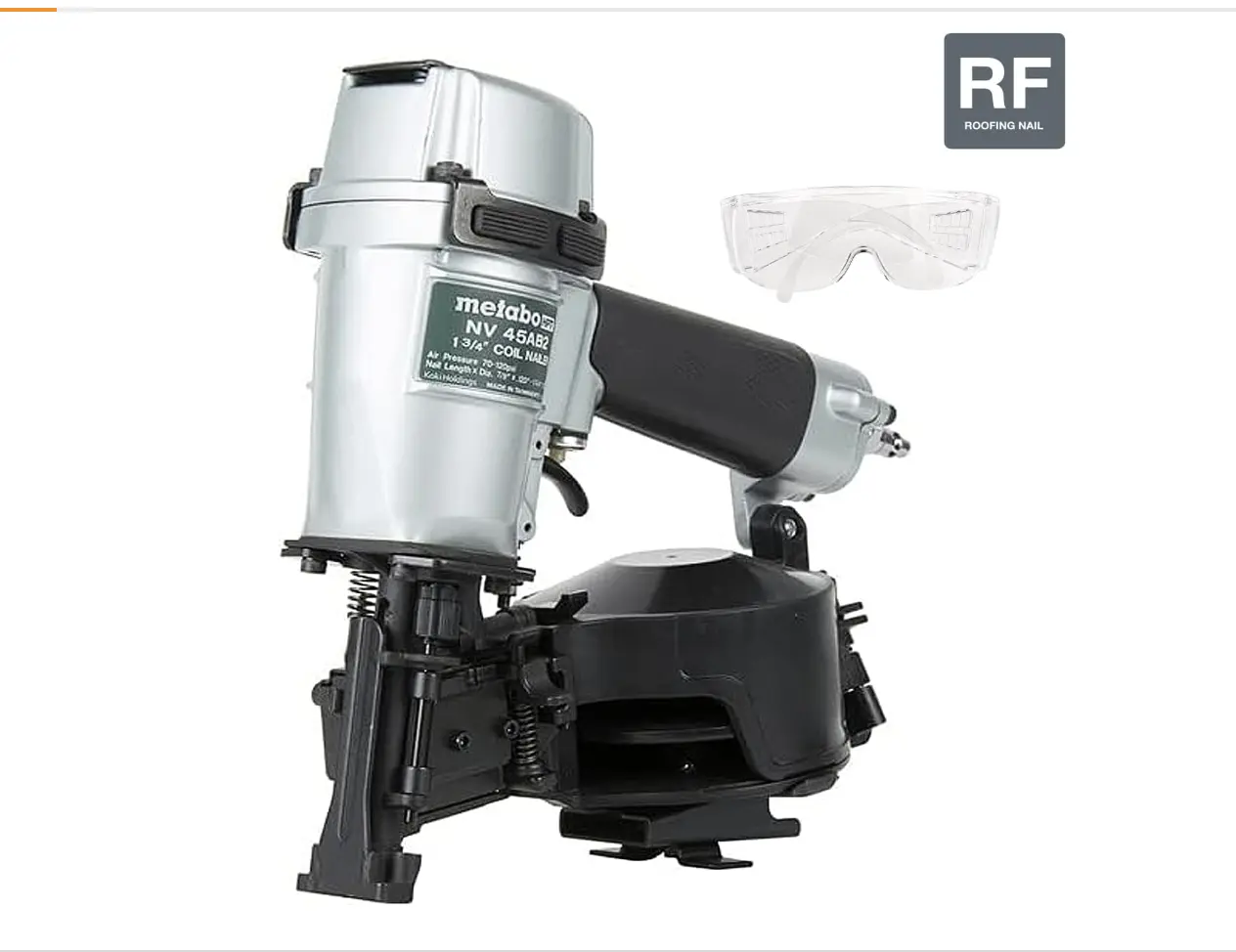 Metabo HPT (NV45AB2) 1-3/4" 15-Degree Corded Pneumatic Roofing Nailer
