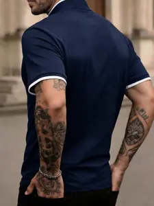 Natural Wind Life Tree Polo Shirt, Unisex Eco-Conscious Casual Sportswear, Loose-Fitting Random Print Top, Comfortable and Stylish