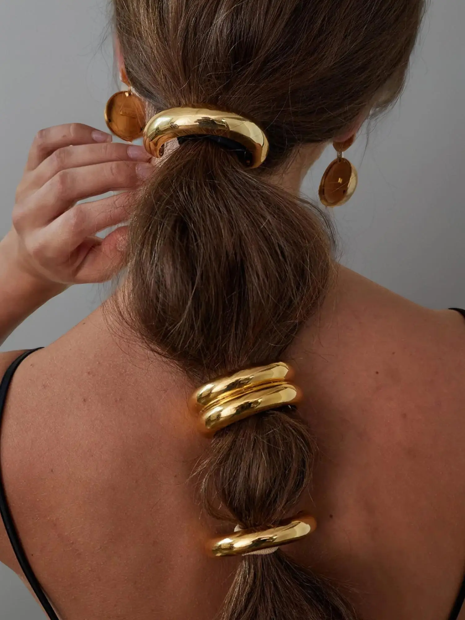 Women's Elegant Metal Hair Tie, Minimalist Hair Ties, The Modern Hair Tie, Fashion Hair Accessories for Party, Daily Clothing Decor for Women & Girls,