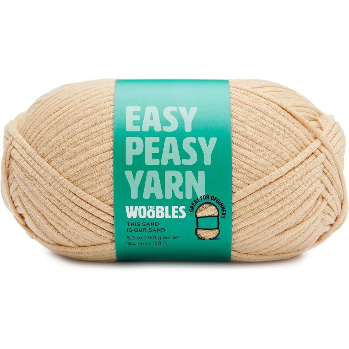 Woobles Easy Peasy Yarn for Beginners - Crochet & Knitting Yarn - Worsted Medium #4 Cotton-Nylon Blend