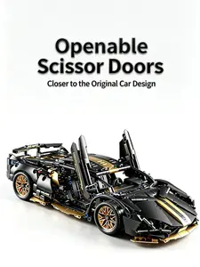1:14 L Racing Car Building Block Model, 2026 Dynamic Version with Rechargeable Battery, 916-PCS ABS Plastic Creative Educational Toy for Ages 8+, Ideal Birthday/Christmas Gift for Parent-Child Interaction