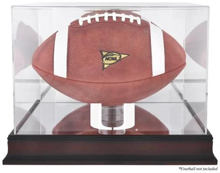 Miami Hurricanes Mahogany Base Logo Football Case with Mirror Back