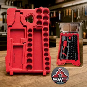 Insert Organizer for Milwaukee Packout 8435 for M12 Ratchet 2457-20 and 43PC 3/8 Impact Socket Set