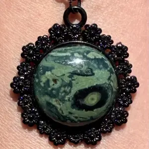 Kambaba Jasper Crystal Necklace natural gemstone #handcrafted