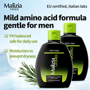 Malizia Men's Intimate Cleansing Liquid VETIVER 200ml 2-Pack Christmas Thanksgiving value pack