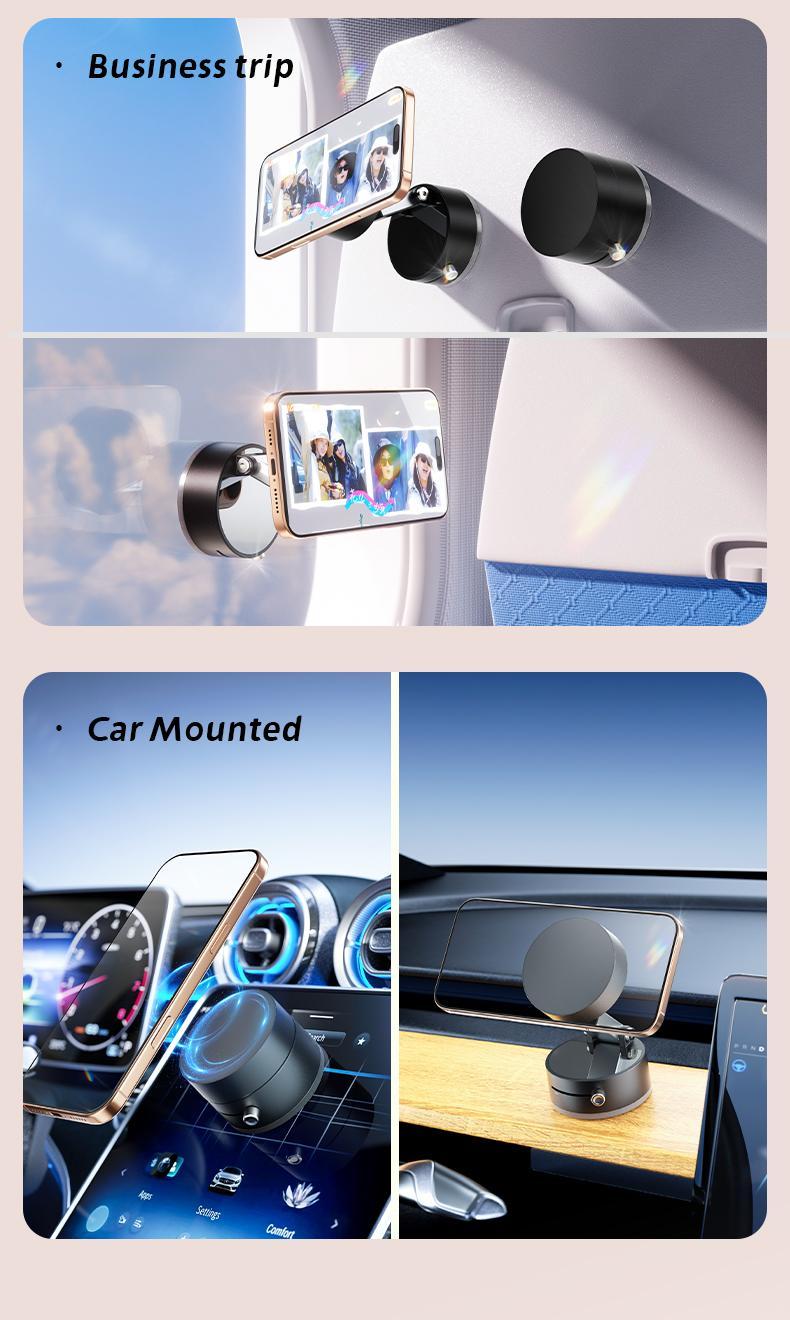 Multifunctional Strong Magnetic Vacuum Magnetic Mobile Phone Holder - Strong Magnet, Foldable, Portable, Multi-Scene Use