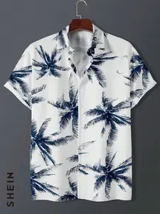 Hawaiian Fashion - Casual Shirt - White / Blue