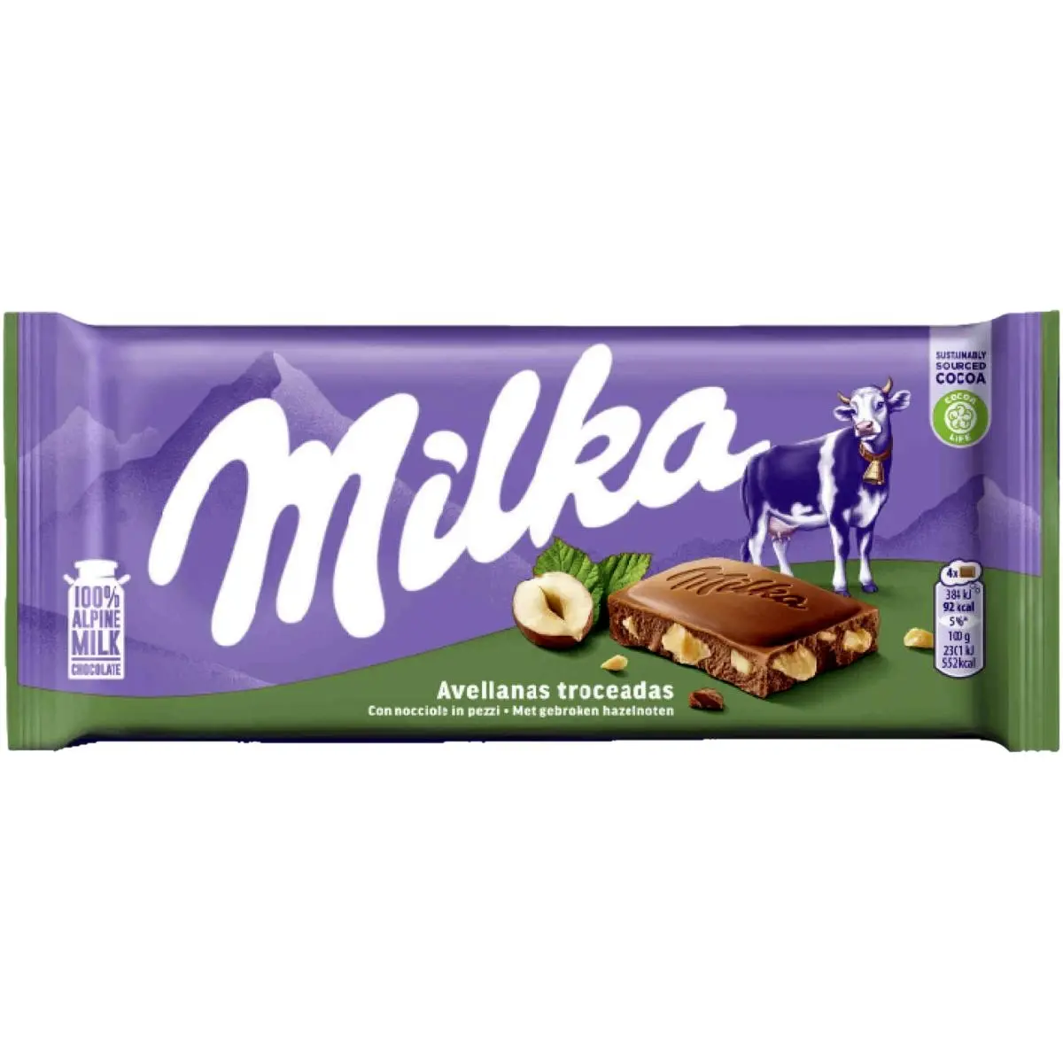 Milka Broken Hazelnut Chocolate 100Gr Milka Broken Hazelnut Chocolate 100Gr