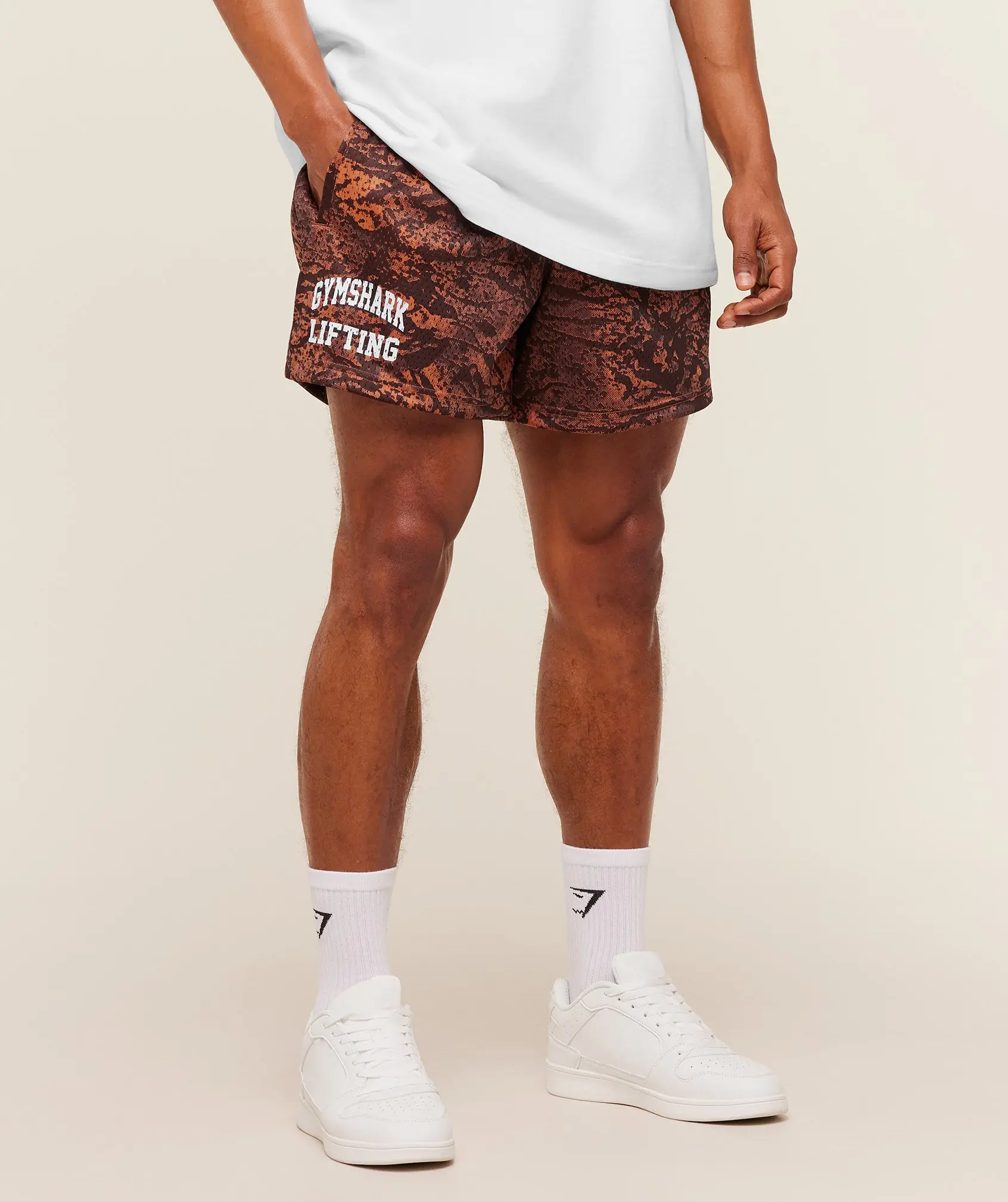 Gymshark Lifting Mesh 5" Shorts, Men's Athletic Gym Training & Workout Shorts