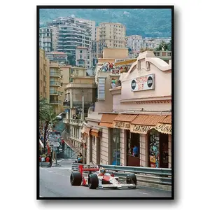 Vintage Formula 1 Monaco Grand Prix Poster - Streets of Monaco Racing Art - POSTER NO FRAME
