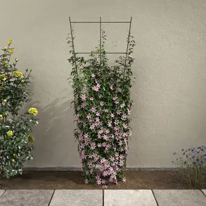 72 in. H Ivy Green Metal Trellis