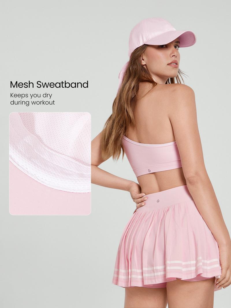 GLOWMODE Glow Everywhere Lightweight Satin Built-In Mesh Sweatband Adjustable Cap Hat Travel Vacation Daily Casual Wear