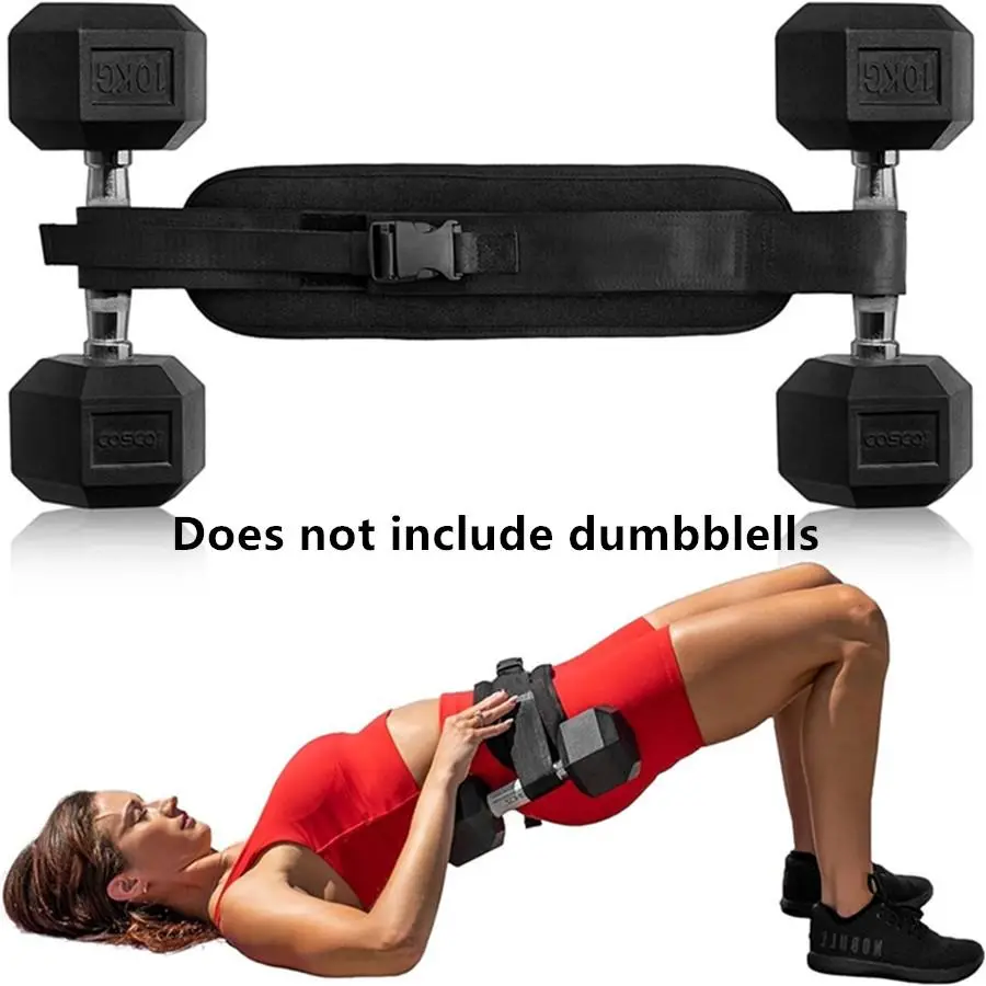 Adjustable Dumbbell Hip Thrust Belt, 1 Count Hip Training Belt with Extra Padding, Hip Exercise Equipment for Home Workout, Weights Plates, Weight Lifting Belt, Workout Fitness Equipment, Home Workout Gear