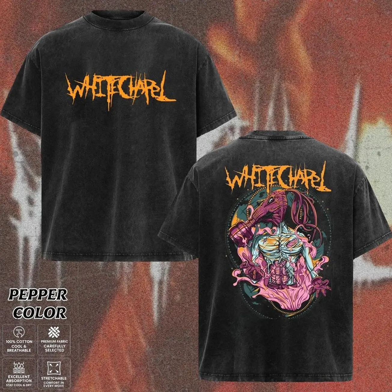 Whitechapel Band T-Shirt, Brutal Deathcore Graphic Tee, Dark Apocalyptic Metal Shirt, Heavy Gothic Chaos Aesthetic Merch, Gift for Fans, Unisex Merch for Men & Women MVT