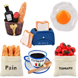 6pcs Cute 3D Resin Fridge Magnets - Creative Natural Food Shaped Magnets for Home Decor, Refrigerator, Magnetic Whiteboard or Blackboard