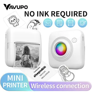 Mini Printer: Inkless Wireless Portable Design, Portable Label Printer, Supports Photos Text Web Pages Bills, Perfect for Instant Printing Anytime Anywhere
