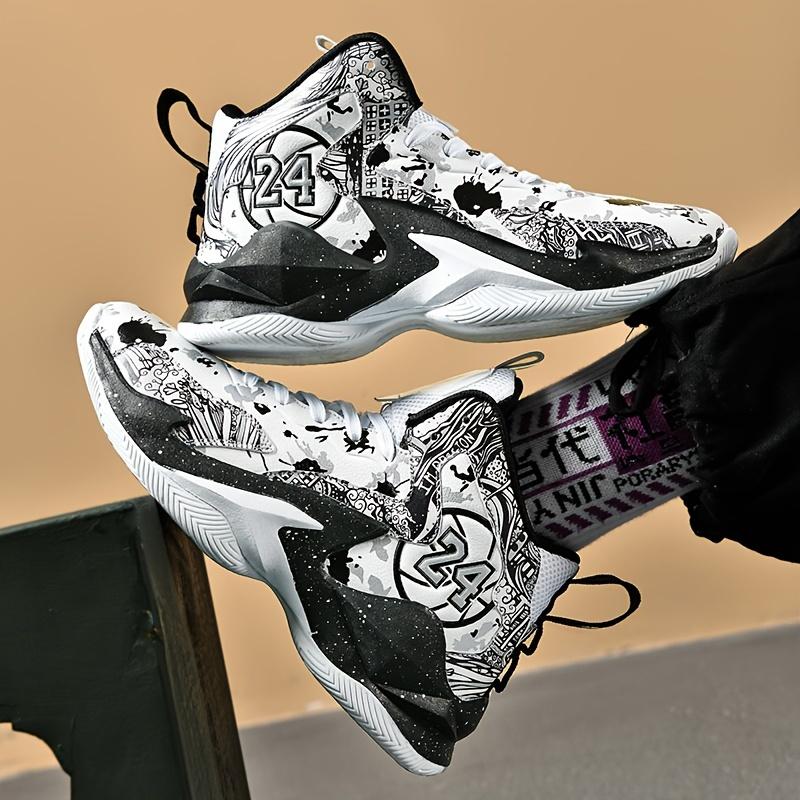Men's High-Top Basketball Sneakers - Comfortable, Non-Slip, Durable Lace-Up Sneakers for All Seasons