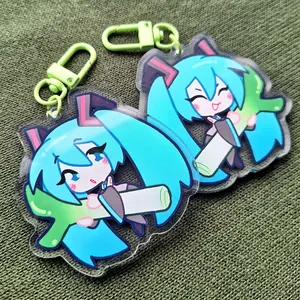 Hatsune Miku Acrylic Keychain  2.5" Double-Sided Perfect for keys, bags, or as a gift
