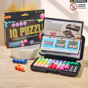 Educational Game Set - 2D & 3D Brain Challenge Toys, Smart Magic Bead Pyramid iq Battle, Brain-Teasing Board Game, Children's Intellectual Challenge Logic Training Puzzle, Montessori Puzzles Gift, Suitable as Birthday Gift for Boys and Girls