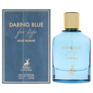 Maison Alhambra Daring Blue for Life Pour Homme for Men Eau de Parfum Spray, 3.4 Ounce