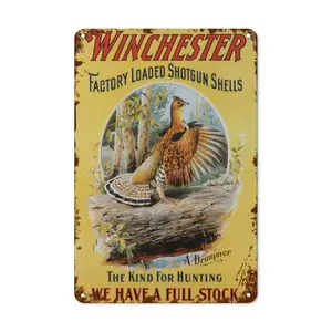 WSTKJW Hunting Metal Signs Vintage Western Wall Decor for Home Kitchen Bar Patio Room Garage Retro Tin Poster Plaque 12"x8" Inch