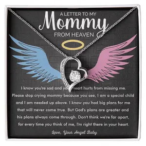To My Mommy in Heaven-Forever Love Necklace-Memorial Necklace