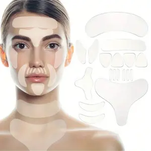 1-16pcs Anti-Wrinkle Silicone Reusable Facial Forehead Neck Skin Care Lifting Patches, Face Firming Pad, Skincare Essentials