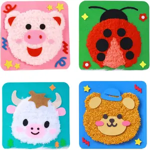 Sewing Kit for Kids DIY Embroidery Cute Animal Sewing Projects Easy Crafts with English Instructions, Perfect for Beginners, Girls Boys Ages 4-12
