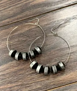 Rondelle Hoop Earrings
