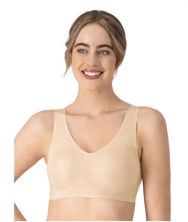 2-Pack Hanes Women's Invisible Embrace Pullover Bralette, Wireless Moisture-Wicking T-Shirt Bra, Seamless Comfort, Sizes S-XXL+