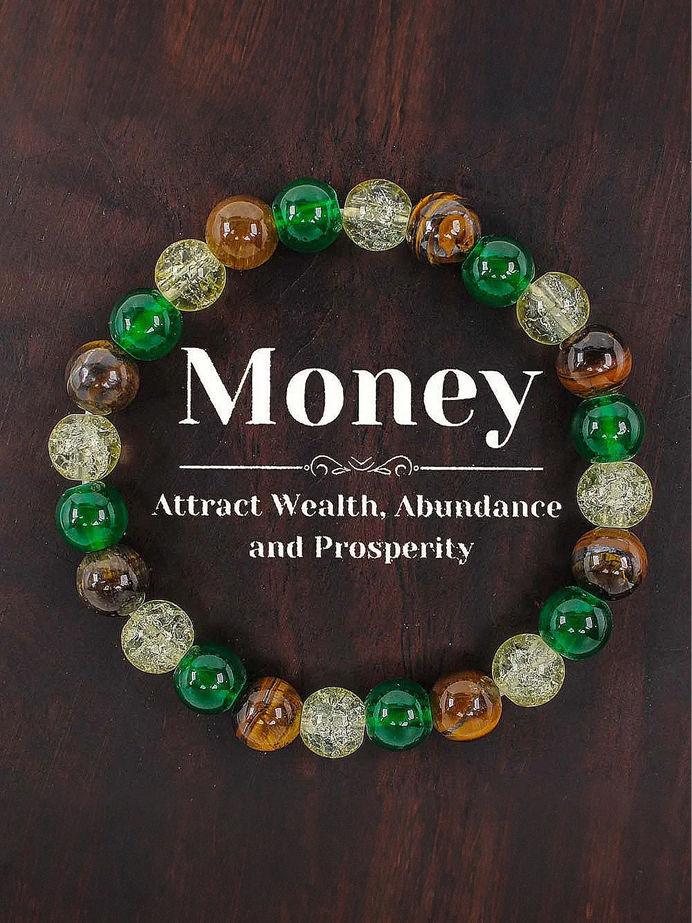 Attract Wealth, Abundance and Prosperity Natural Crystal Bracelet ...