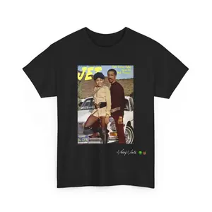Ike & Tina Jet Magazine Cover - nostalgic - Classic Crewneck Cotton Fabric Top Unisex - TShirt - #VezzyWorld 👽🖖🏾 Menswear Medium Streetwear Man