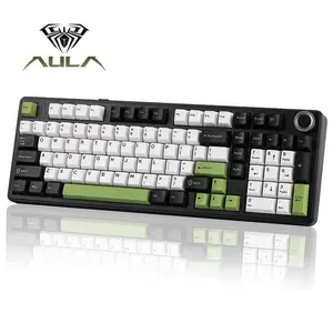 <HOT>Aula F99 PRO Wireless Mechanical Gaming Keyboard Hot Swappable 2.4GHz BT5.0 USB-C RGB Backlit 8000mAh Battery Customizable for Win/Mac