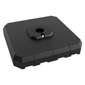 Garvee 330lb Heavy Duty Patio Umbrella Base Set - 4-Piece Water/Sand Fillable HDPE Weights for 10-15FT Cantilever Outdoor Umbrellas, Ideal for Garden, Deck, or Poolside Use, Weighted Black Base