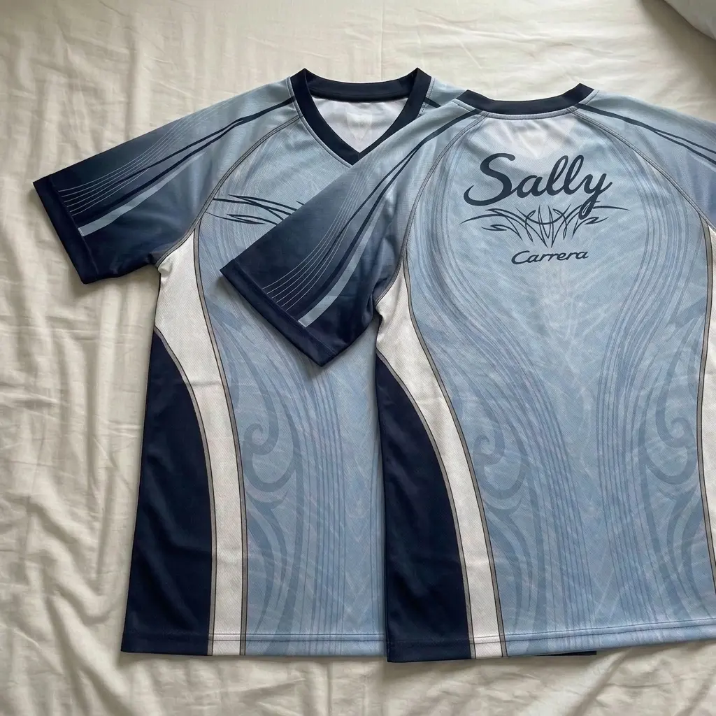 95 Flame Design Sports Collectible Jersey - T-Shirt with Lightning Bolts, Number 95 on the Back
