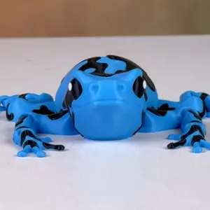 3D Printed Articulated Poison Dart Frog Fidget Toy | Flexi Frog Desk Pet | Cute Sensory Animal | Colorful Reptile Gift