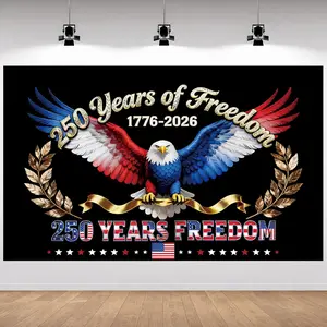 250th Anniversary Usa Backdrop Banner, Patriotic Decorations for Independence Day, July 4th Celebration, Home & Party Decoration