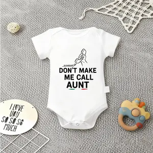 Don't Make Me Call MY phone Print Baby Babysuit - Cute Baby Short Sleeve Onesies Romper For Infant, Newborn Humor Clothes for Boys Girls, Soft Casual Outfit, Outdoor 100% Cotton Triangle Jumpsuit