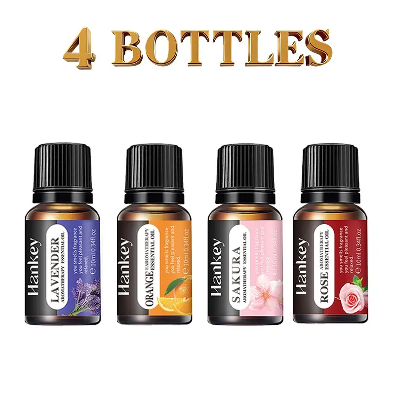 4pcs Essential Oils or 3/5/6/8/10 Bottles Essential Oil Gift Set, 10ML Aromatherapy Oil for Humidifiers, Fresh Scent, Candle Making