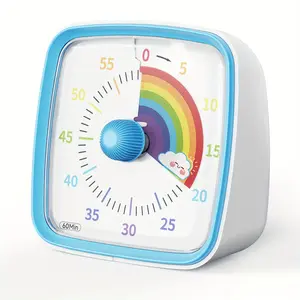 Yunbaoit Rainbow Visual Timer with Night Light - 60-Minute Silent Countdown, Perfect for Classroom, Kitchen & Office Use, YUNBAOIT