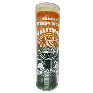 Steady Work Talisman Ritual Candle 2 Color Trabajo Fijo